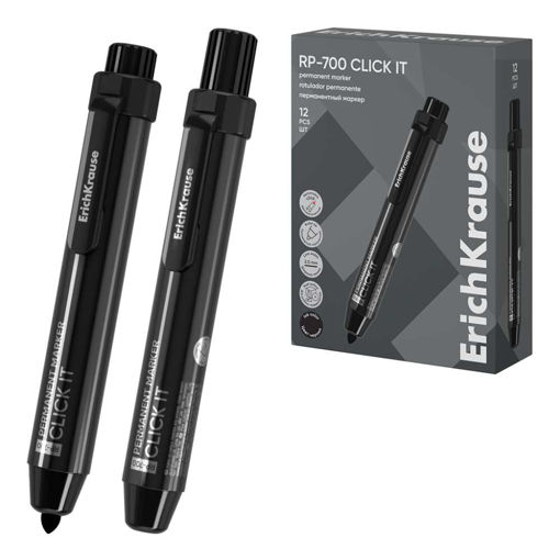 Picture of EK RETRACTABLE PERMANENT MARKER BULLET BLACK